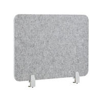 SCHREIBTISCHTRENNWAND 72 x 50 cm Hellgrau Split - Grau, Textil (72/50/1cm) - Beliani