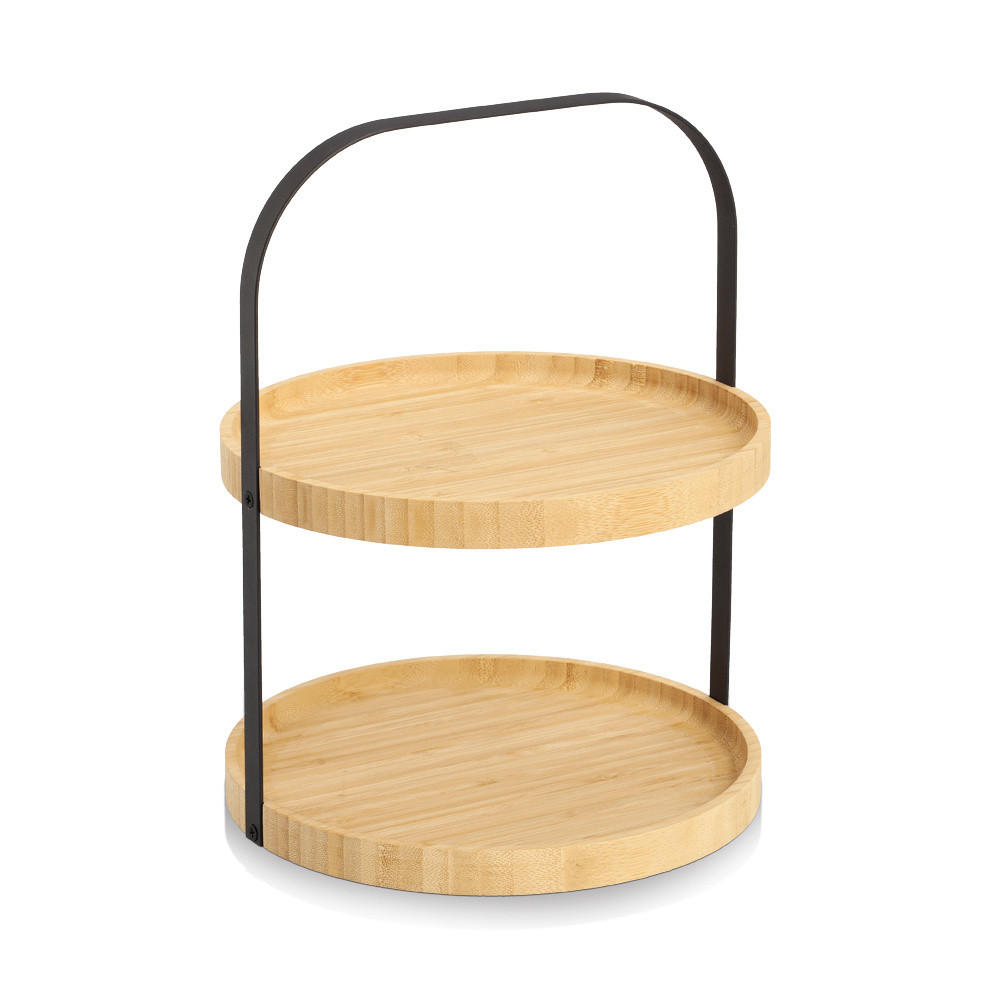 ETAGERE Bambus Mavaro 2-stufig - Braun, Naturmaterialien (25/33cm) - ZELLER