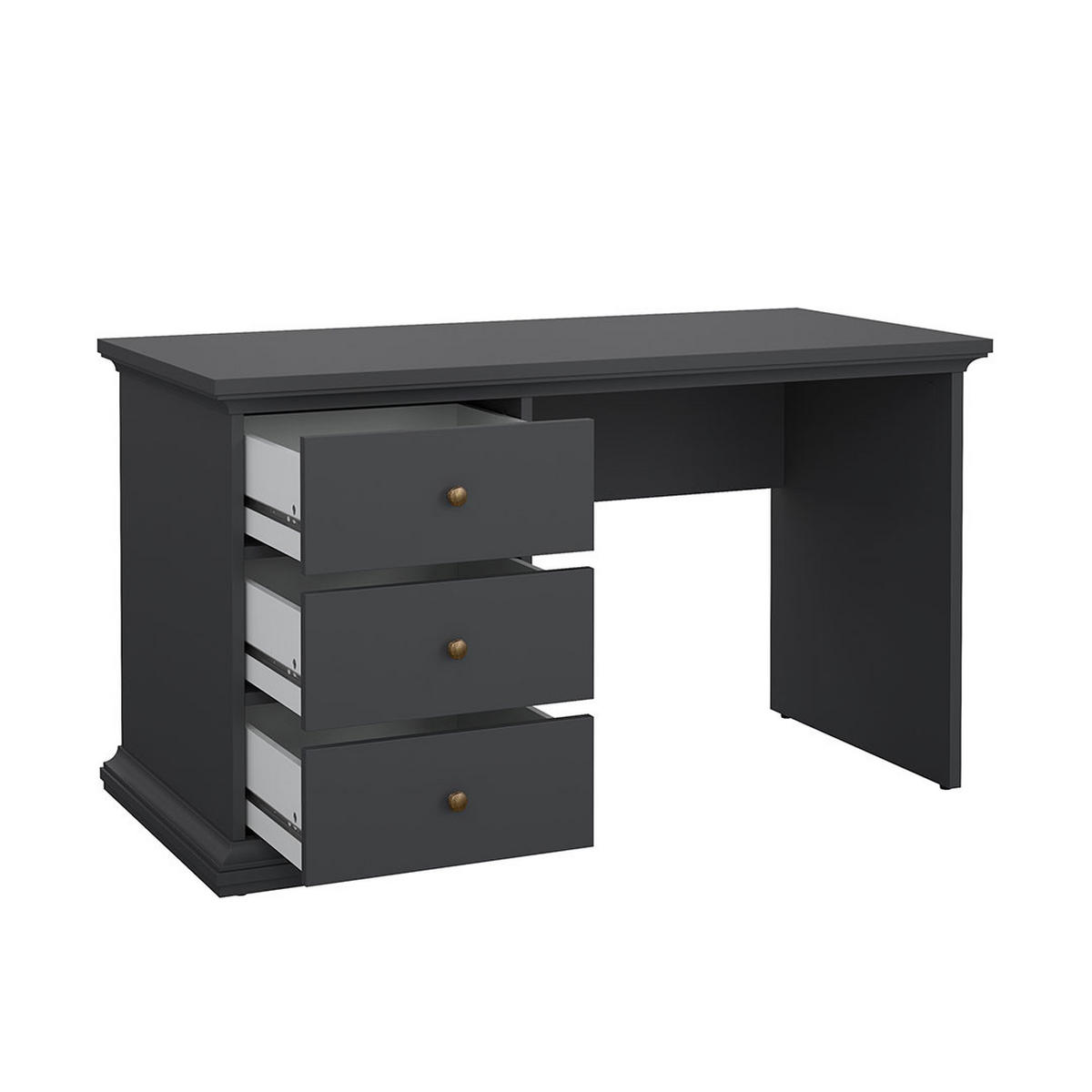SCHREIBTISCH, Venedig, Grau, Holzwerkstoff, 130 x 62 x 74 cm - Grau, Holzwerkstoff (62/130/74cm) - ebuy24