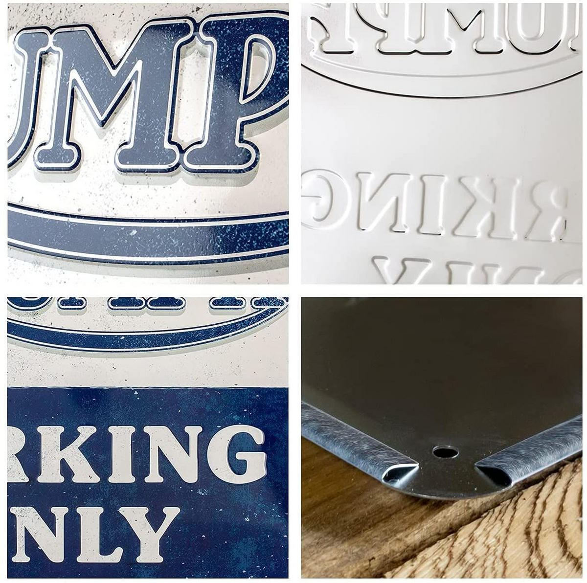 BLECHSCHILD 30/40 cm Triumph Parking Only - Multicolor, Metall (40/30/0.2cm) - Nostalgic-Art