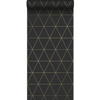 TAPETE grafische Dreiecke 53 cm x 10.05 m - Schwarz, Papier (53/1000cm) - Origin Wallcoverings