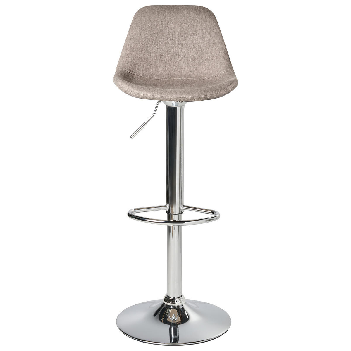 BARHOCKER 2er-Set Stoff drehbar Taupe Kahla - Taupe, Textil (39/80/42cm) - Beliani