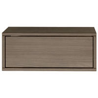 NACHTTISCH hängend Framme Walnuss Holzoptik, 50 cm - Dunkelbraun, Holzwerkstoff (50/20.8/36cm) - Selsey