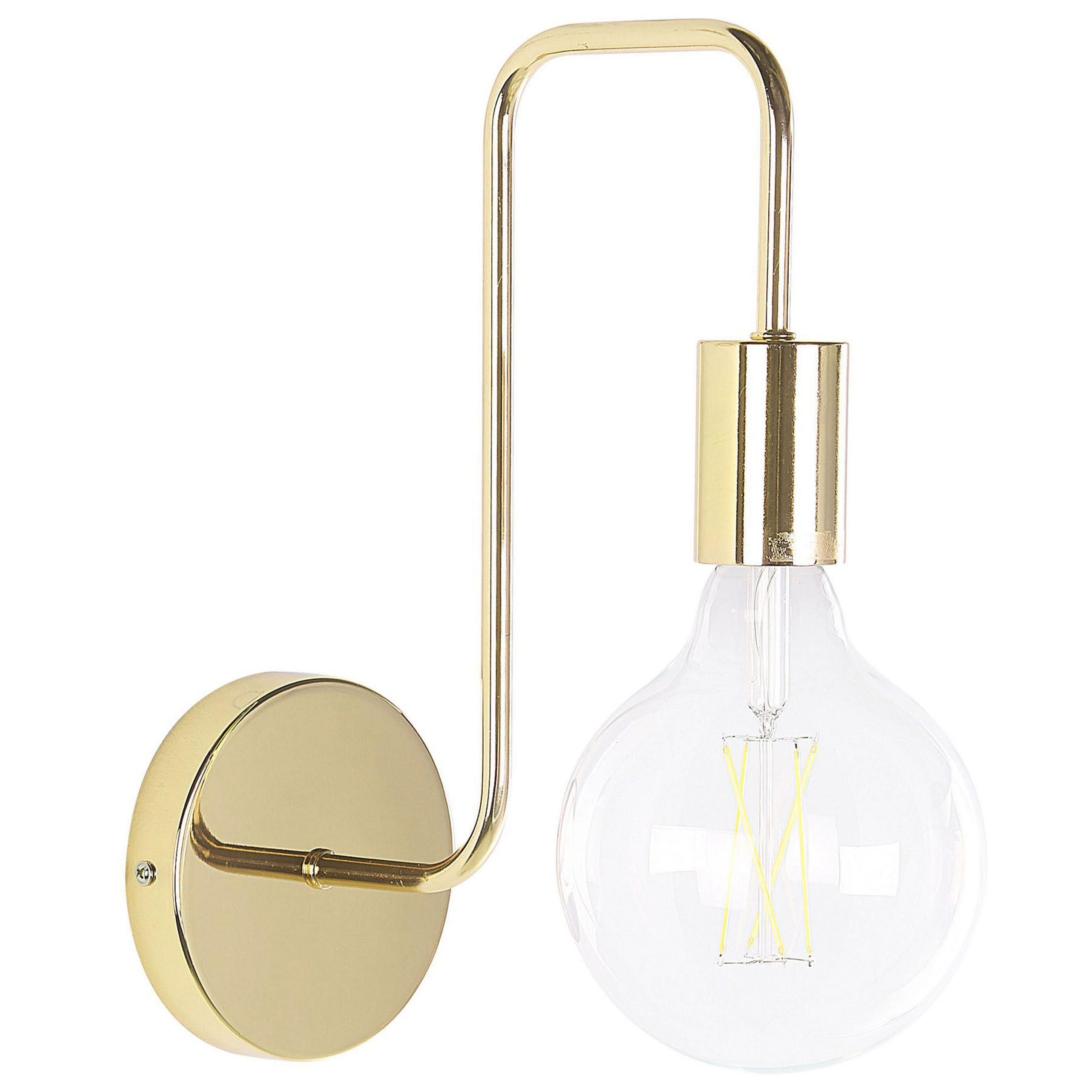 WANDLEUCHTE Savena 23/23/32 cm - Goldfarben, Metall (23/32/23cm) - Beliani