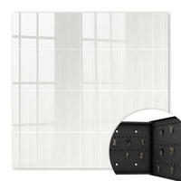 SCHLÜSSELBOX Schwarz 30x30 cm- Türöffnung nach rechts - Helle Fliesen - Weiß, Metall (30/30/5cm) - TULUP