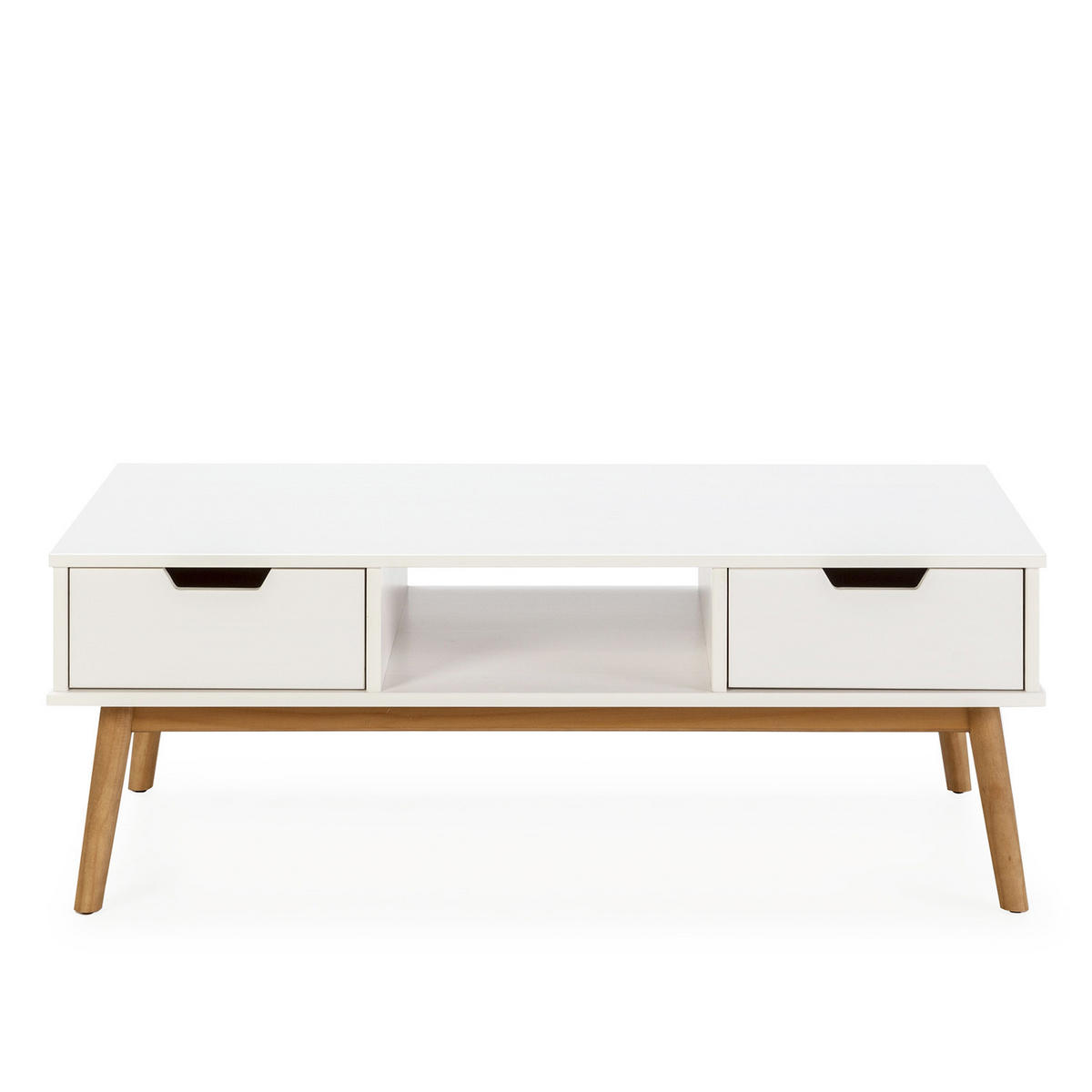 COUCHTISCH Baku weiß 2 Schubladen - Weiß, Holz (43/110/55cm) - VS Venta-stock