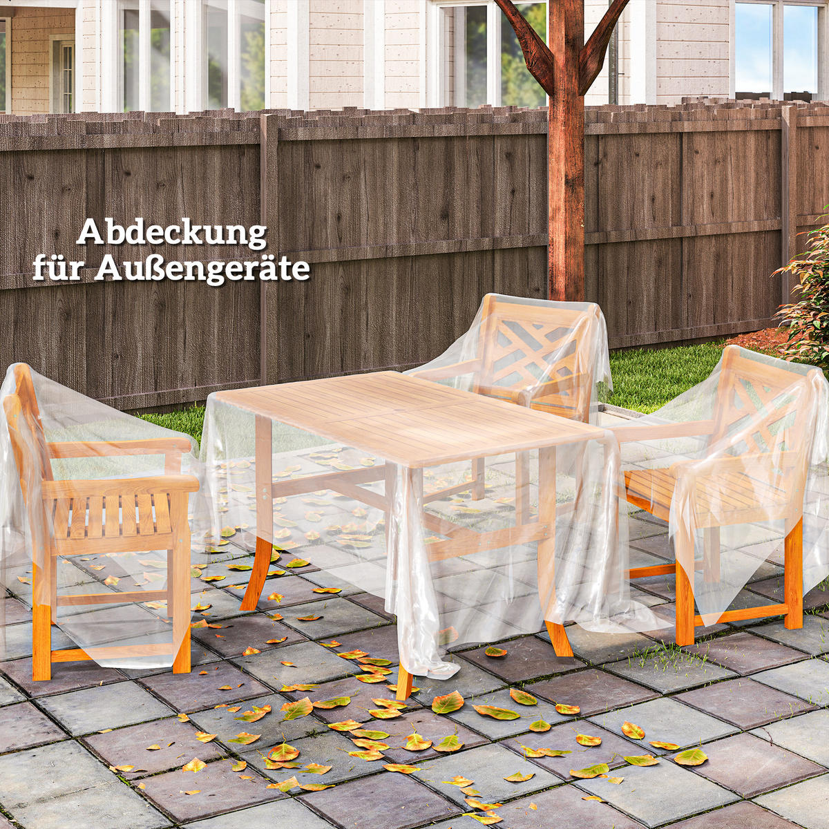GEWÄCHSHAUSFOLIE 8 x 10 m, wasserdichtGartenfolie, aus Kunststoff, Extra Dick - Transparent, Kunststoff (800/1/1000cm) - Outsunny