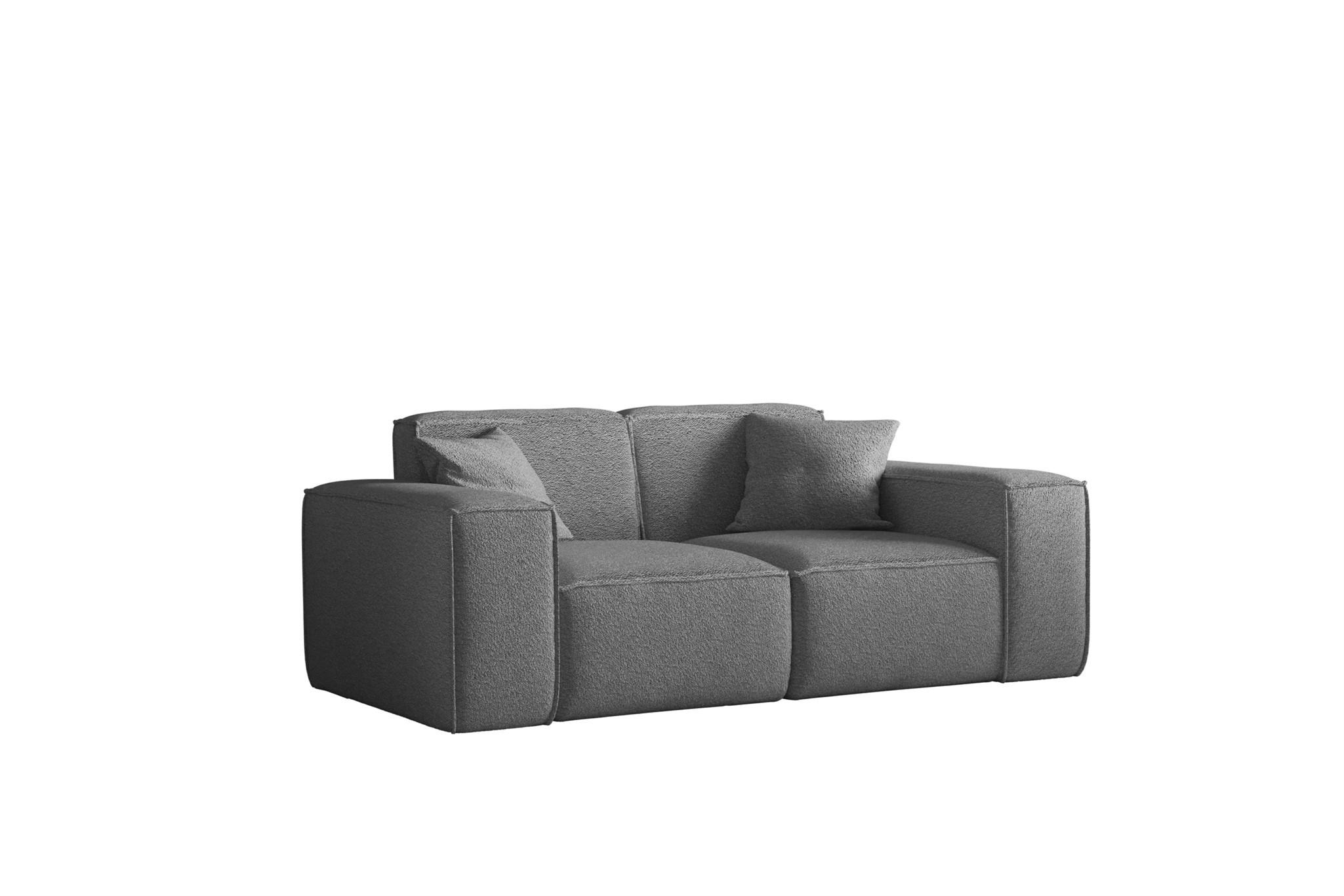 SOFA Celes Premium 2-sitzer Ascot Bukla - Graphitfarben, Holzwerkstoff/Textil (186/73/88cm) - Fun Möbel