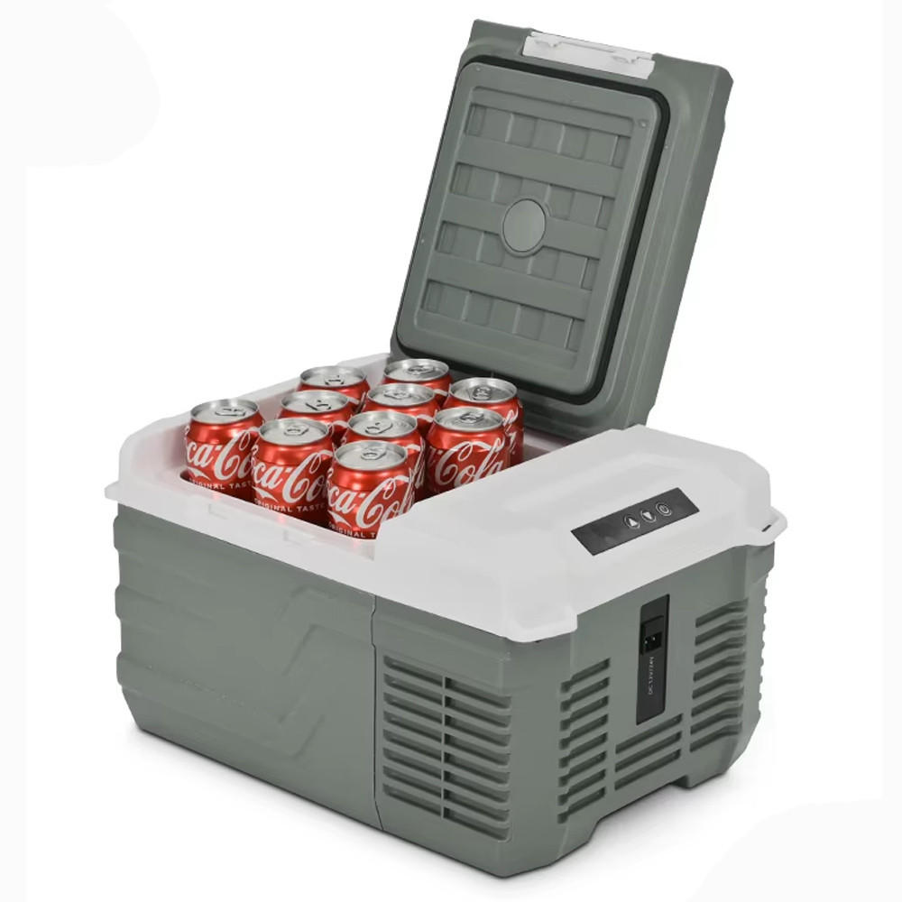 MINIKÜHLSCHRANK 9L Auto Kühlschrank 12V/24V Mini Gefrierbox - Grau, Kunststoff (32.8/26.1/46cm) - Coonoor