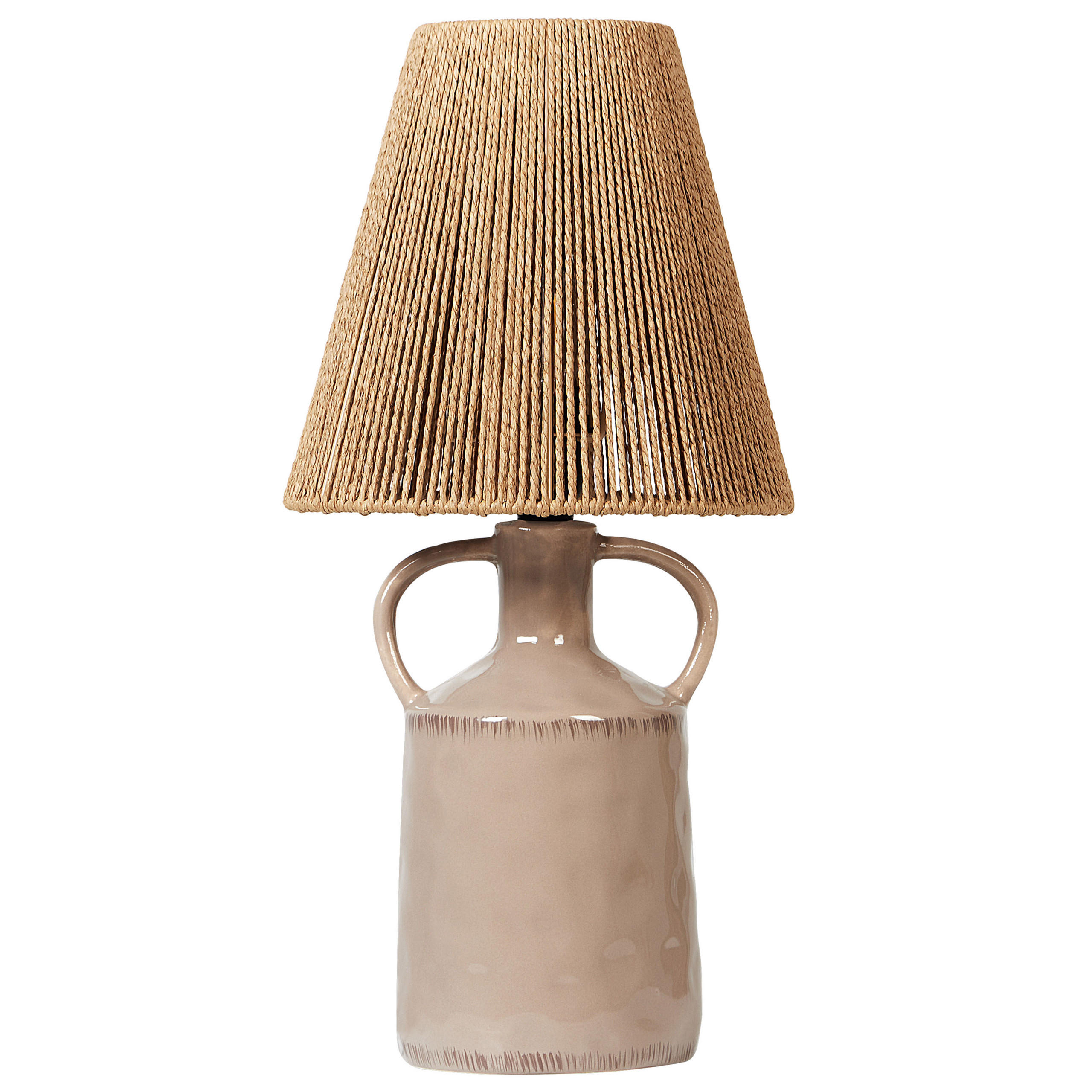 TISCHLEUCHTE Beige Larissos - Beige, Keramik (24/24/51cm) - Beliani