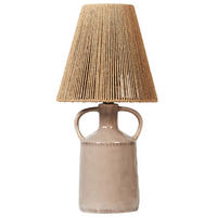 TISCHLEUCHTE Beige Larissos - Beige, Keramik (24/24/51cm) - Beliani