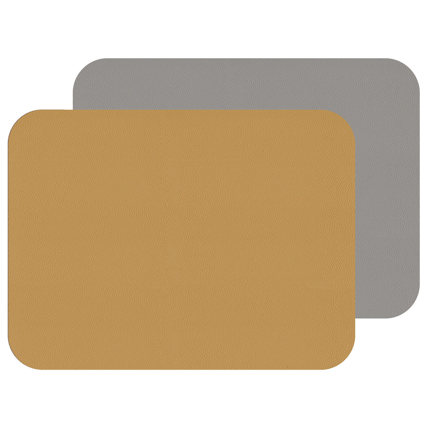FLEXIMATS Platzsets, 2er Sets, 46x33cm, Senf/Grau - Grau, Textil (33/46/0.2cm) - Freeform