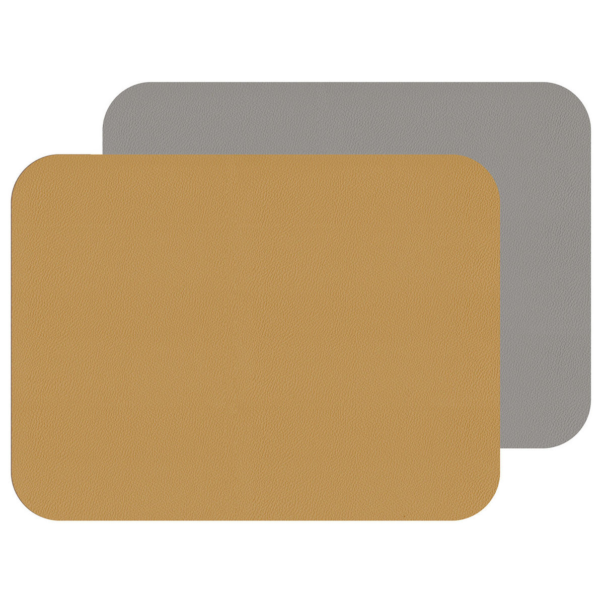 FLEXIMATS Platzsets, 2er Sets, 46x33cm, Senf/Grau - Grau, Textil (33/46/0.2cm) - Freeform