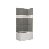 MOBILIER PENTRU HOL Orion I - alb/gri, material plastic/compozit lemnos (84/186/46cm) - MIRJAN24