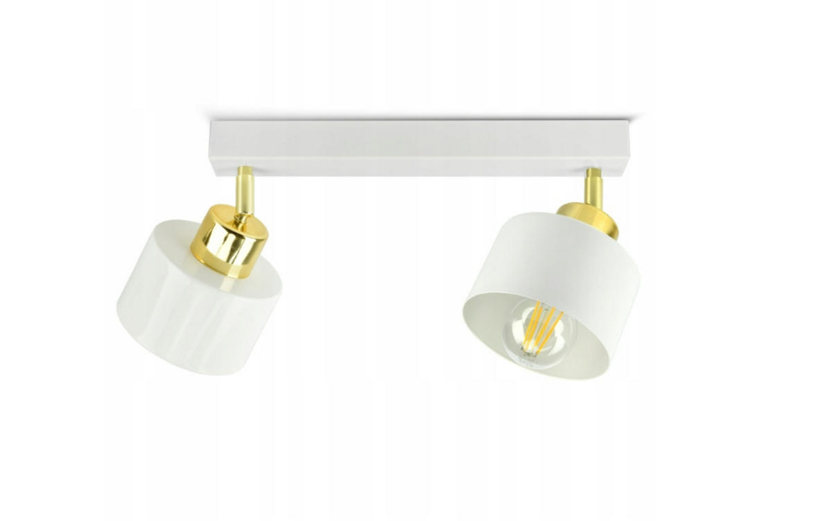 DECKENLEUCHTE Rollen - Goldfarben/Weiß, Metall (12/45/25cm) - kiki design