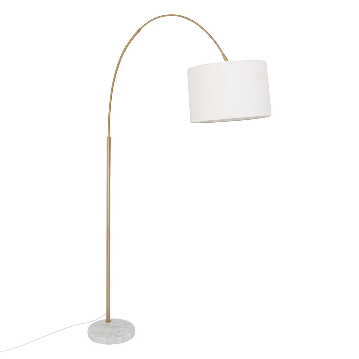 BOGENSTEHLAMPE Tilio 195 cm - Weiß, Metall (138/37/195cm) - Atmosphera Createur d´interieur