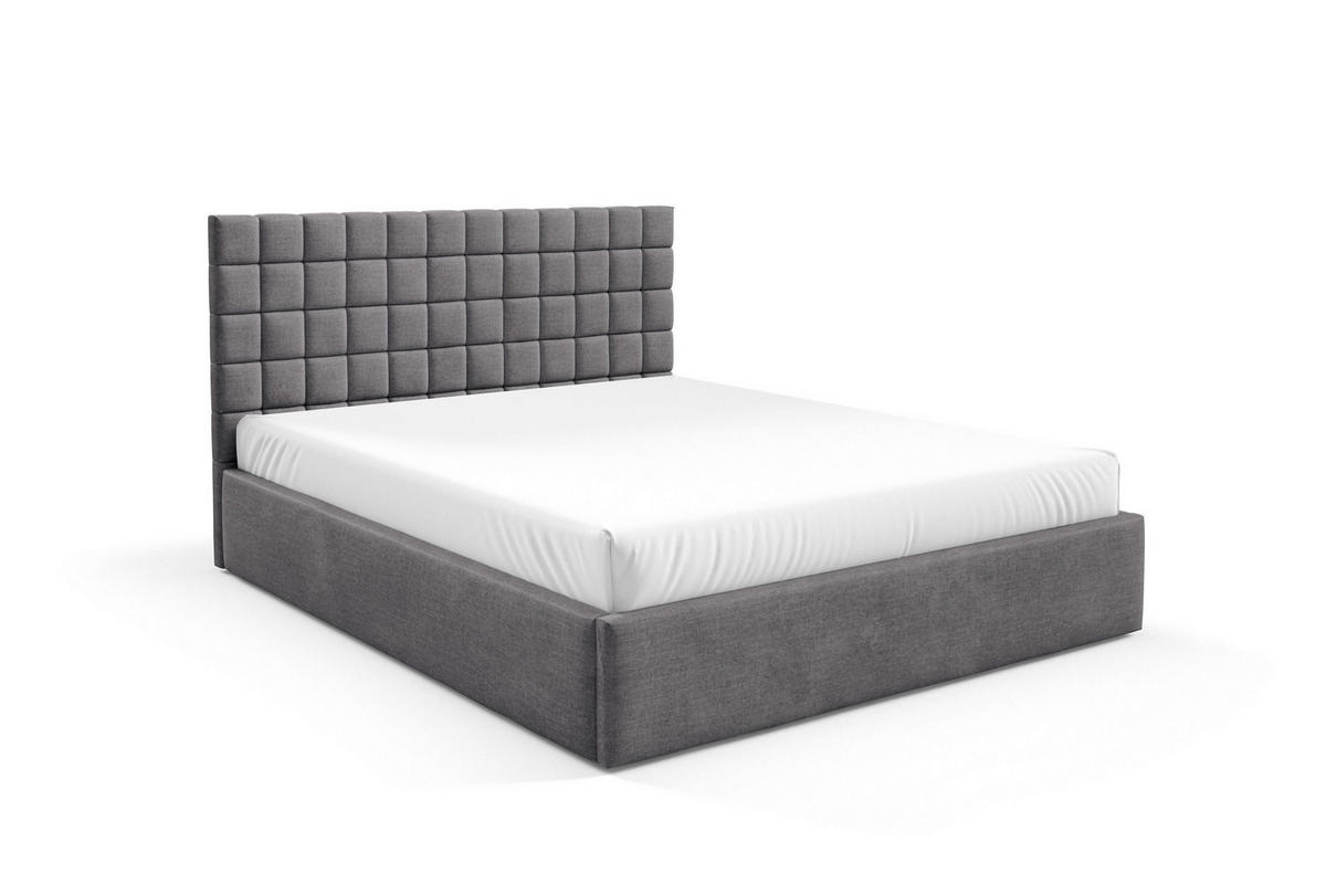 POLSTERBETT BEZA III - Dunkelgrau - Dunkelgrau, Holz/Textil (160/200cm) - AN-Moebel 4u