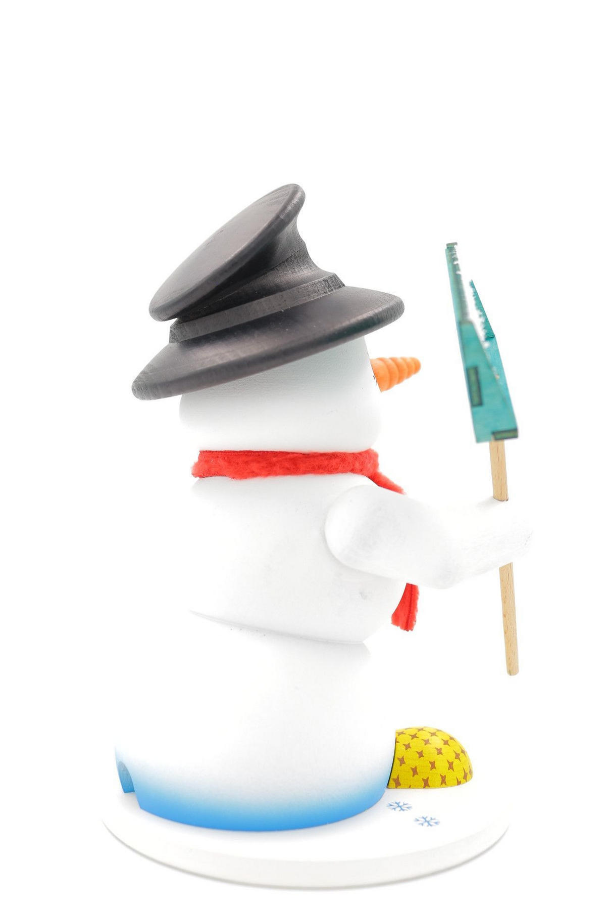 RAUCHFIGUR Schneemann Weiß Schneeschieber 19 cm - Multicolor, Holz (15/19/0.1cm)
