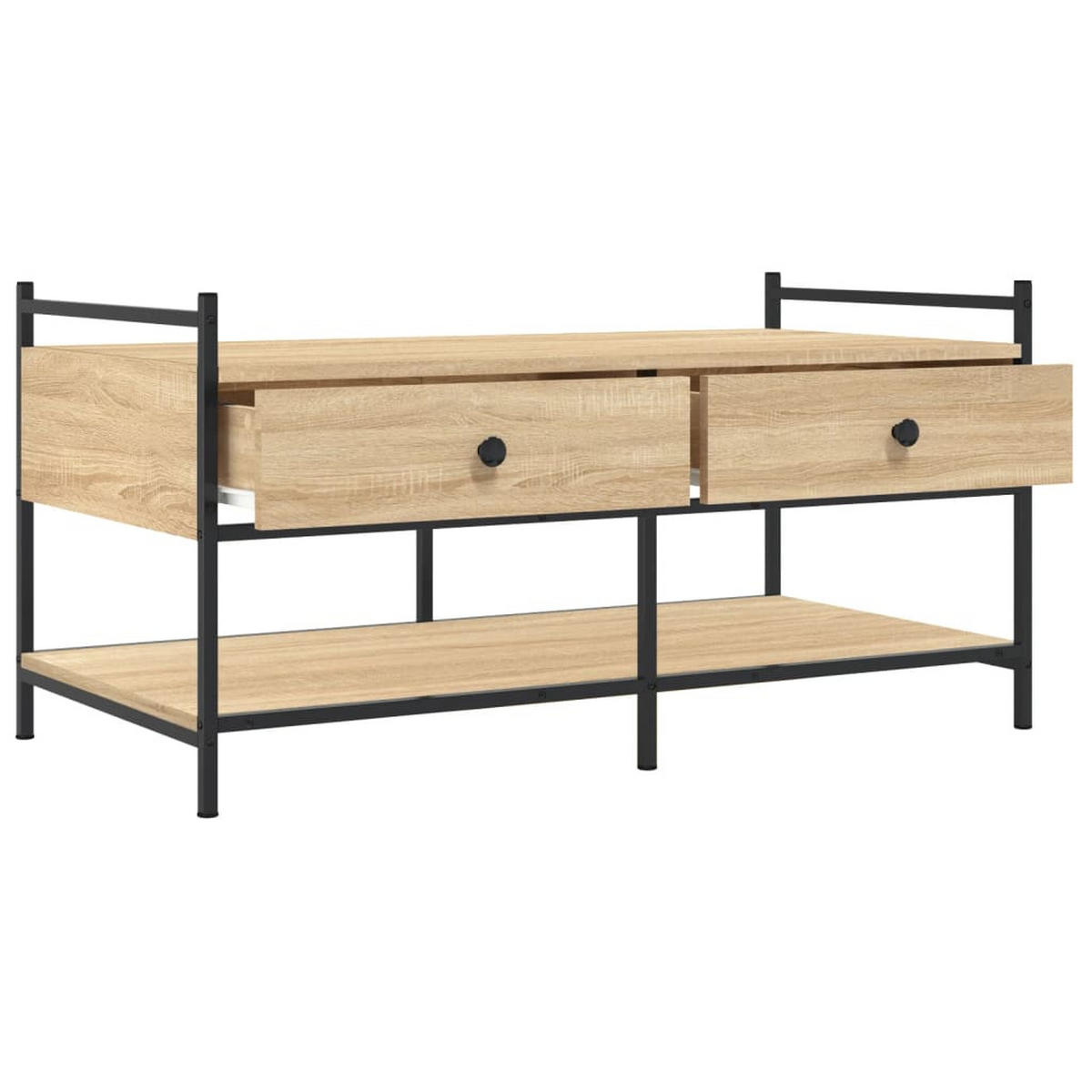 COUCHTISCH Sonoma-Eiche 99x50x50 cm Holzwerkstoff - Braun, Holzwerkstoff (50/99/50cm) - furnicato