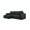 ECKSOFA Carl L-förmig Schlaffunktion und Bettkasten weicher Cordstoff flexibel stellbar lose Rückenkissen freistehend LINKS 143x247x83cm Forest green - Waldgrün, Holz/Textil (143/247cm) - DomoHome
