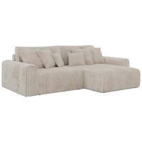 ROHOVÁ SEDAČKA ELARA L - Béžová Manšester - čierna/béžová, textil/plast (278/192cm) - MKS