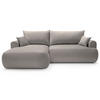ECKSOFA Ovo Hellgrau mit wasserabweisendem Samtbezug - Hellgrau/Schwarz, Kunststoff/Textil (260/165cm) - Selsey