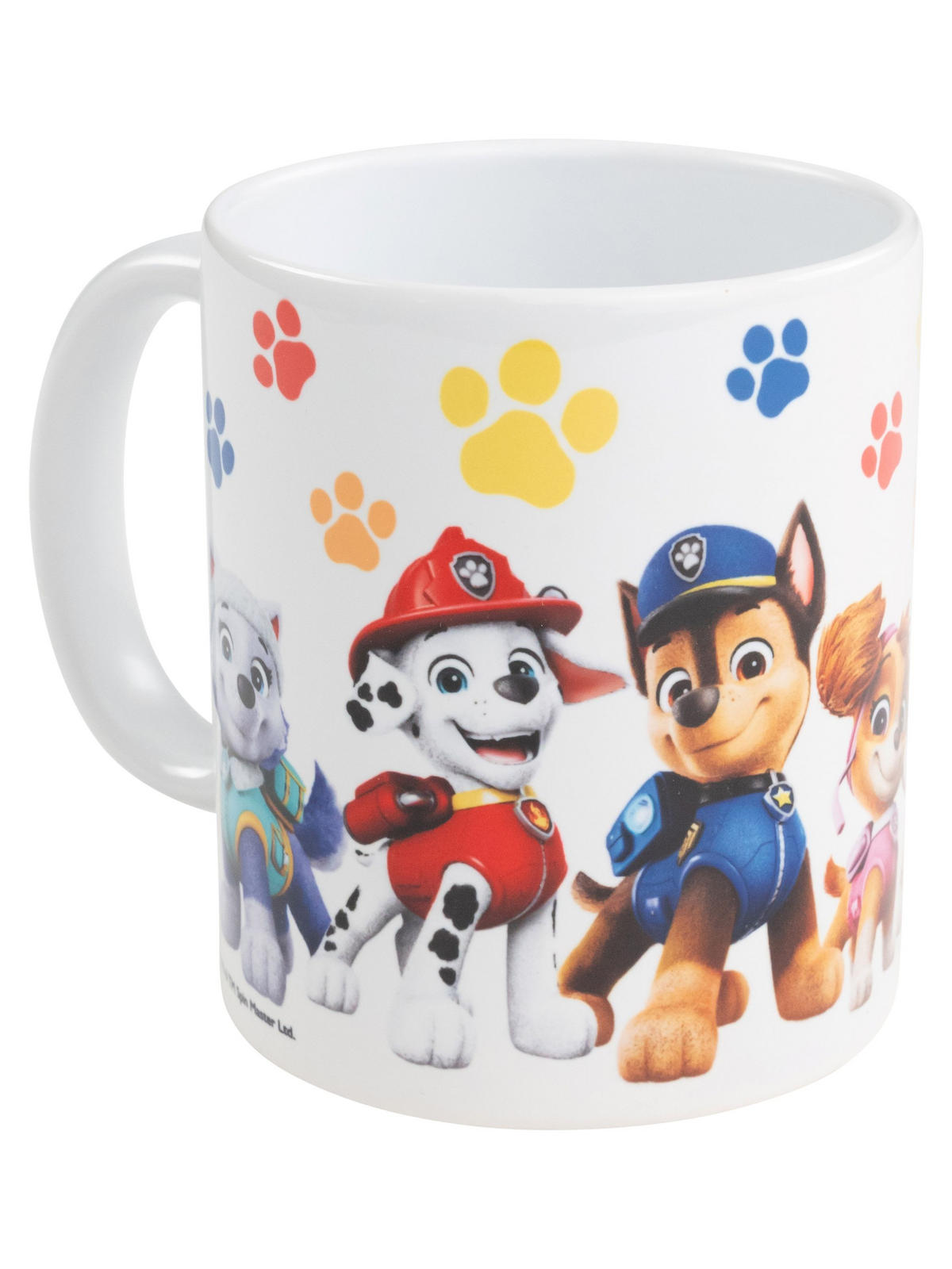BECHER Paw Patrol Pfoten Keramik Weiß 320 ml - Weiß, Keramik (0.32L) - Paw Patrol