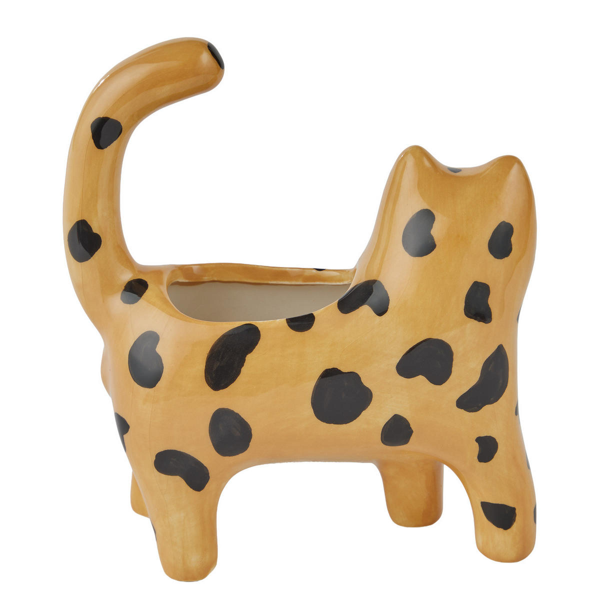 MINI VASE Little Leo Leopard - Hellbraun, Keramik (16cm) - Butlers