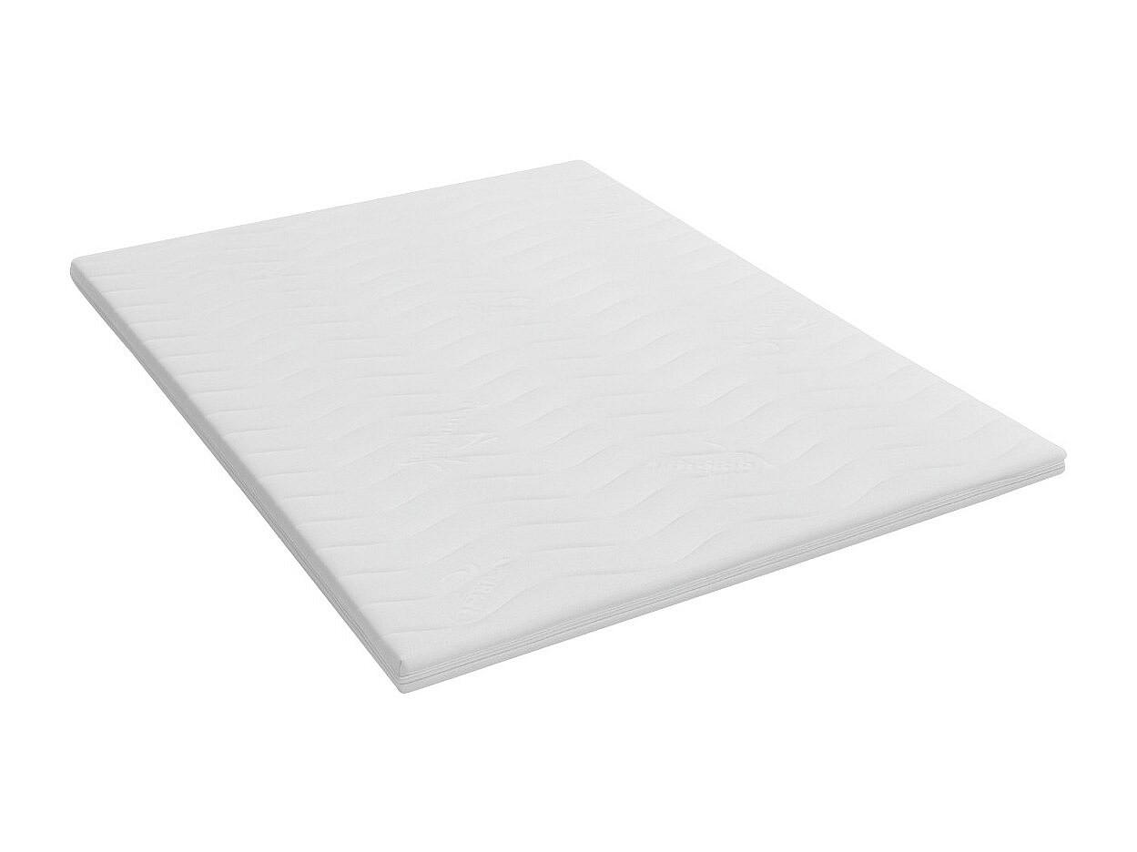 TOPPER - 2 Personen - stoff - weiß Koraga - Weiß, Textil (160/200cm) - Vente-Unique