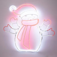 LED-WEIHNACHTSDEKO Schneemann 68/61 cm - Weiß, Kunststoff (61/1/55cm) - Home Styling Collection