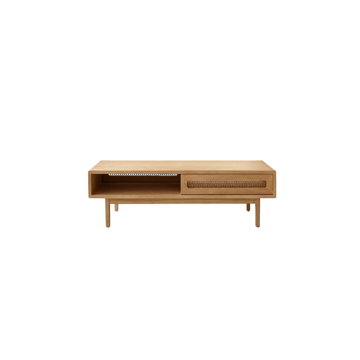 COUCHTISCH Luis Natur aus Ulme - Naturfarben, Holz (60/115/35cm) - Tikamoon