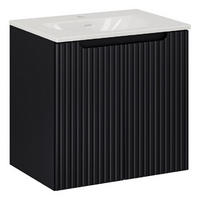 WASCHTISCHKOMBI 60 cm 2Teile - Nova Black N BM117 in Schwarz/Matt - Schwarz, Holz (60/57/40cm)