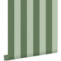 TAPETE Streifenmuster 0.53 x 10.05 m - Grün, Papier (53/1000cm) - ESTAhome