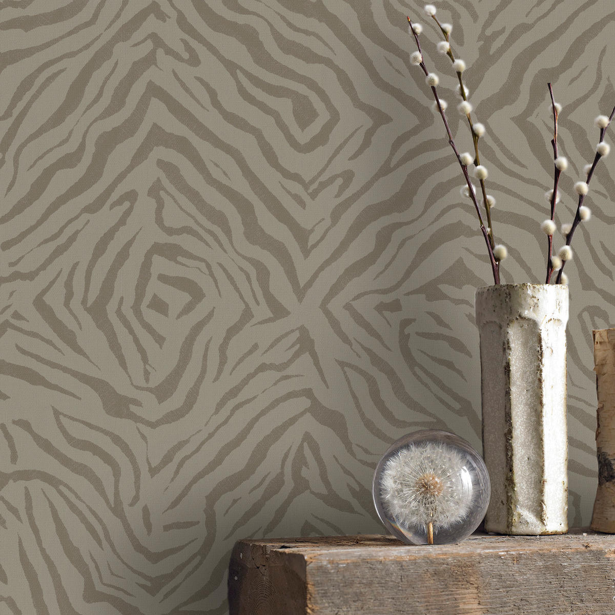 VLIESTAPETE - Zaya warm taupe - Braun, Papier/Kunststoff (52/1000cm) - Superfresco Easy