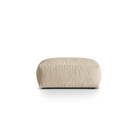 POUF Martina aus Samt leichtes beige - Creme, Textil (65/44/95cm) - Micadoni