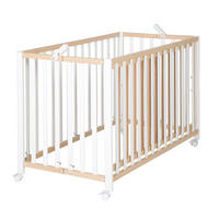 KLAPPBETT 60x120 cm bicolor - Weiß/Naturfarben, Holzwerkstoff (60/120cm) - Roba