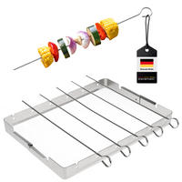 GRILLSPIESSE 6-er-Set, silber, Edelstahl - Edelstahlfarben, Metall (36.7/15/3cm) - bremermann