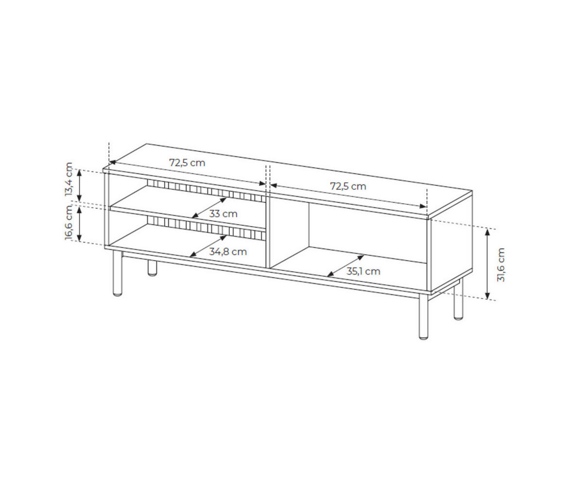 TV-SCHRANK Lango 150 Schwarz mit Eiche Evoke, Tv-Tisch mit Led-Beleuchtung - Hellbraun/Schwarz, Glas/Holzwerkstoff (150/55/39cm) - Bettso