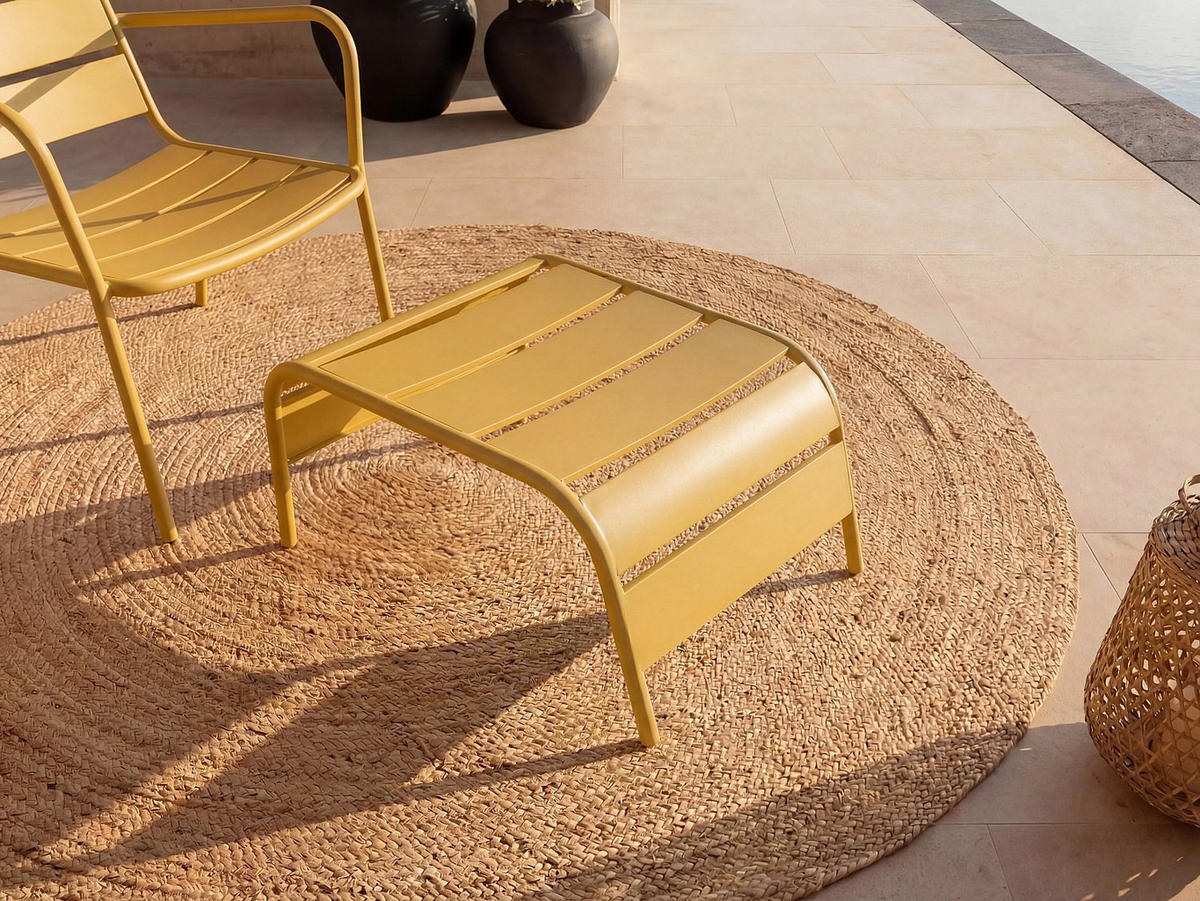 GARTENSESSEL - 50 cmcm x 61.5 cmcm - Metall - Senffarben - MIRMANDE - Gelb, Metall (50/33/61.5cm) - Vente-Unique