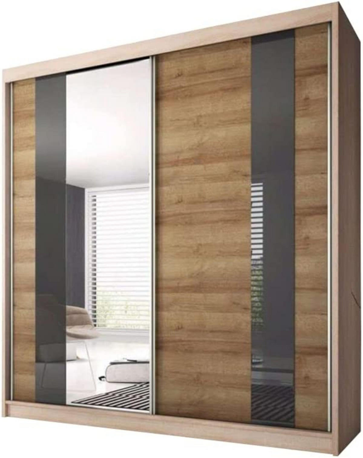 SCHIEBETÜRENSCHRANK - Schrank BEN 39 Sonoma Eiche - Sonoma Eiche, Holzwerkstoff (183/218/61cm) - Möblo