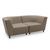 GARTENLOUNGE-SOFA 2-Sitzer Brandie 206x77x103 mit Outdoorbezug braun - Braun, Kunststoff (206/77/103cm) - 58aufmkessel