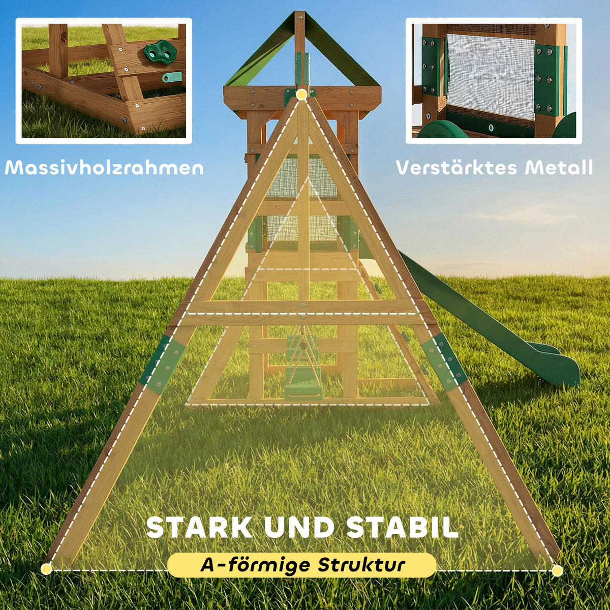 RUTSCHE DE-09355 Grün - Grün, Holz (284/233/315cm) - ComfortXL