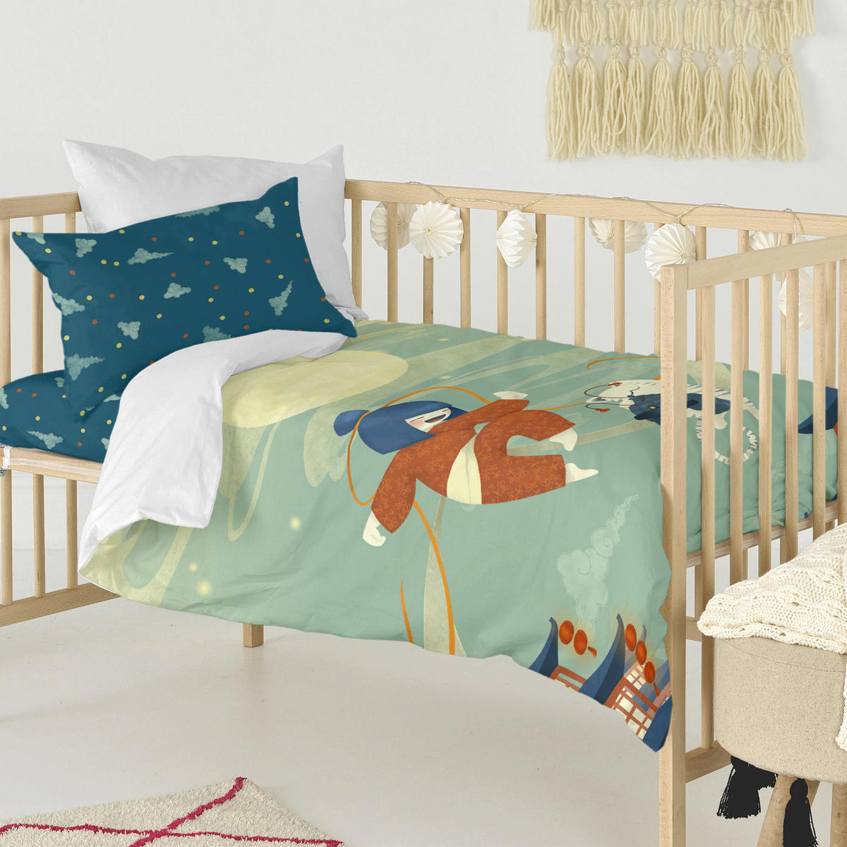 BETTBEZUG 2er-Set teiliges the warrior 115x145 cm (kinderbett) mehrfarbig - Multicolor, Textil (115/145cm) - Happy Friday