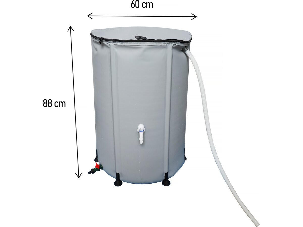 REGENTONNE Flexibel Grau - Grau, Kunststoff (60/88/60cm) - Habitat Garten