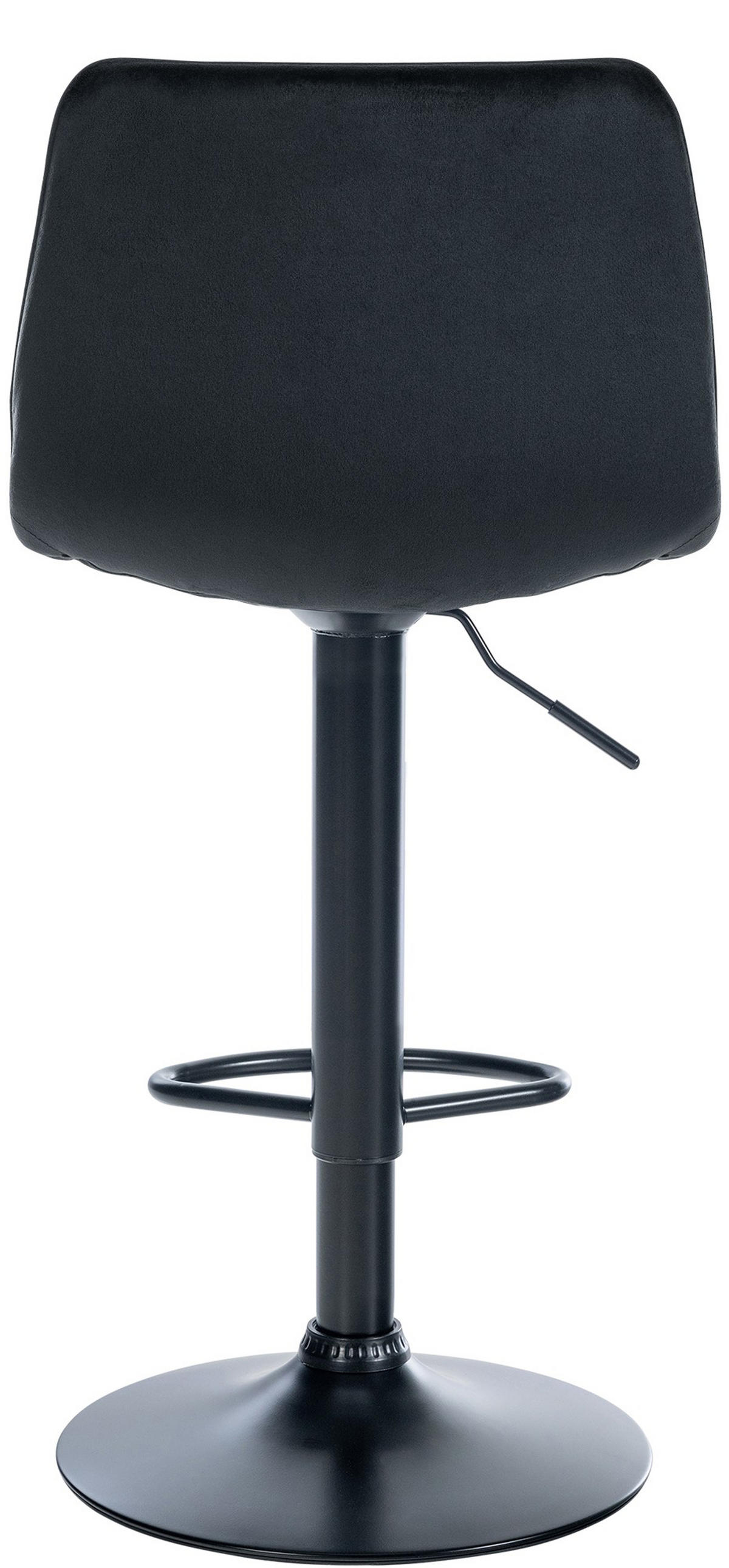 BARHOCKER Lexus Samt Schwarz schwarz - Schwarz, Textil/Metall (45/110/46cm) - TPFLiving