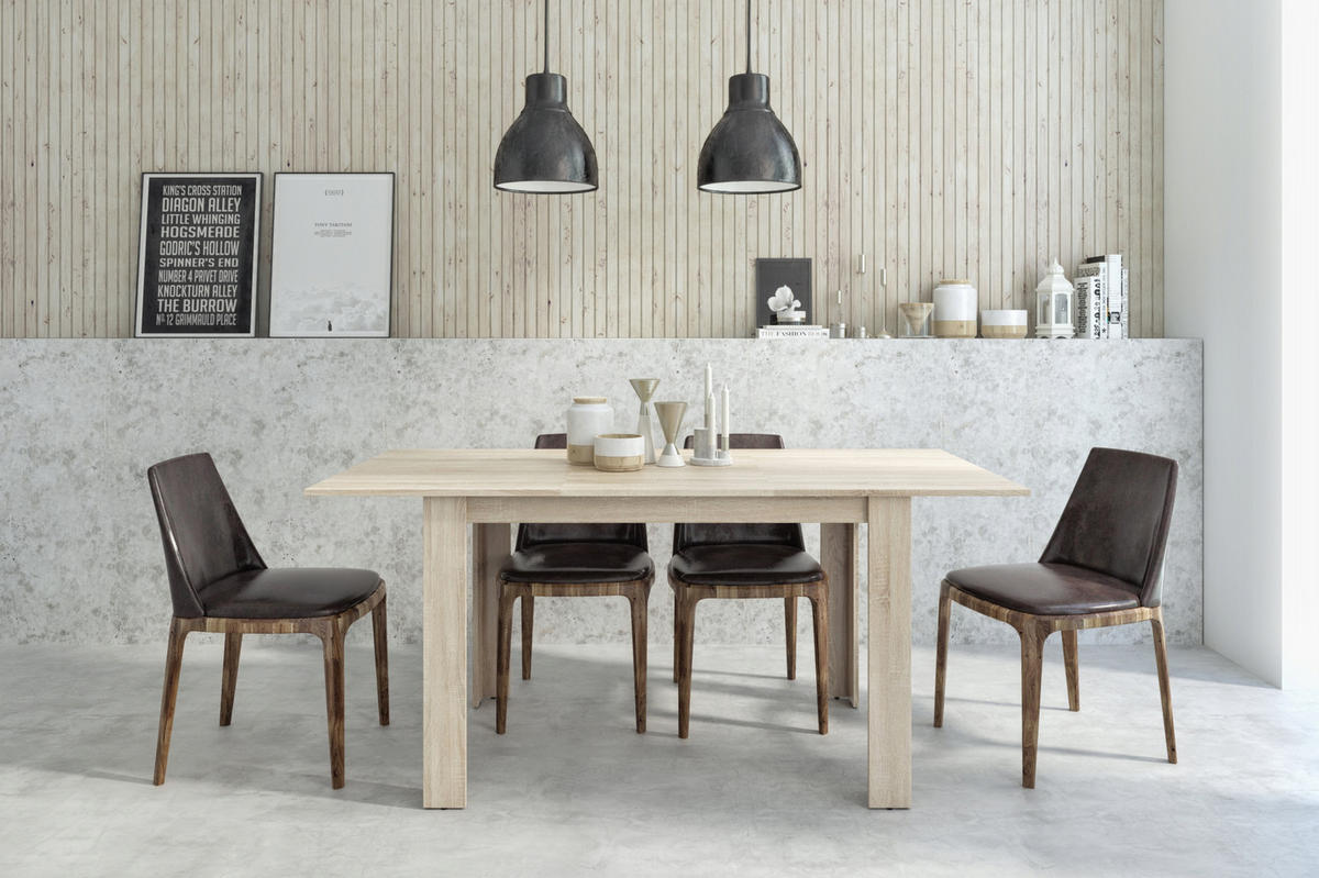 TISCH Kongo EXT Sonoma Eiche 120-170/80/75 cm - Sonoma Eiche, Holzwerkstoff (80/120/75cm) - Matkam Möbel