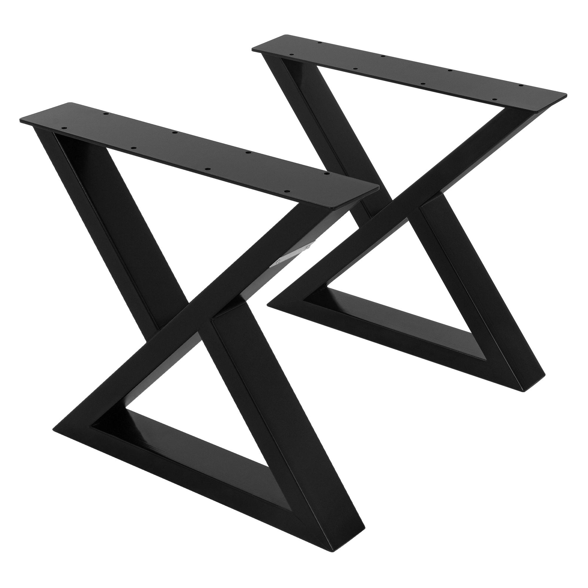 ML-DESIGN SADA 2 kusů nohou ke stolu, 43 x V 40 cm, tvar X, černá