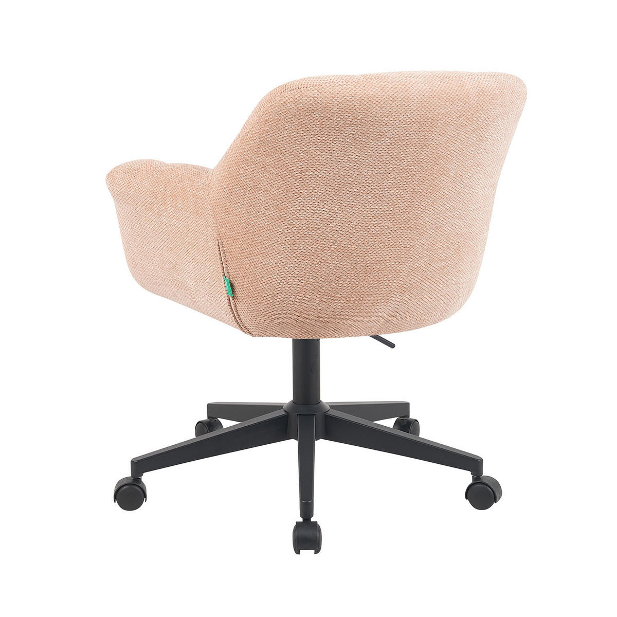 BÜROSTUHL Mika-Nuri - Schwarz/Rosa, Textil/Metall (65/78/66cm) - DUBI Möbel