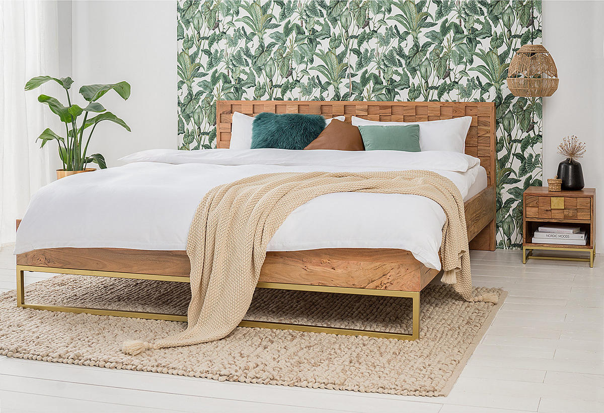 PENDELLEUCHTE - Baumwollstoff, 1-flammig - Braun, Textil (36/36/136cm) - home24