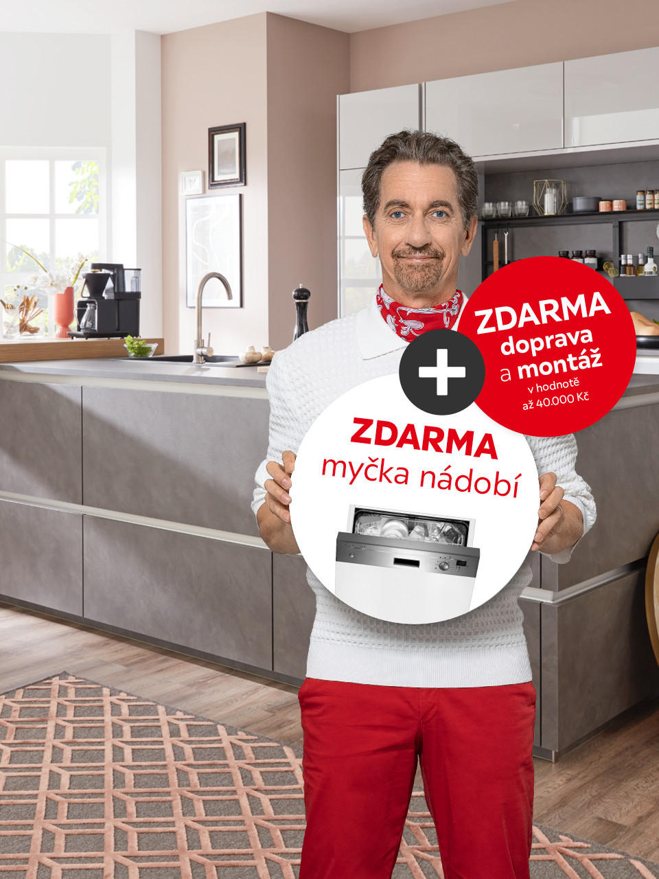 zdarma doprava, montáž a myčka nádobí